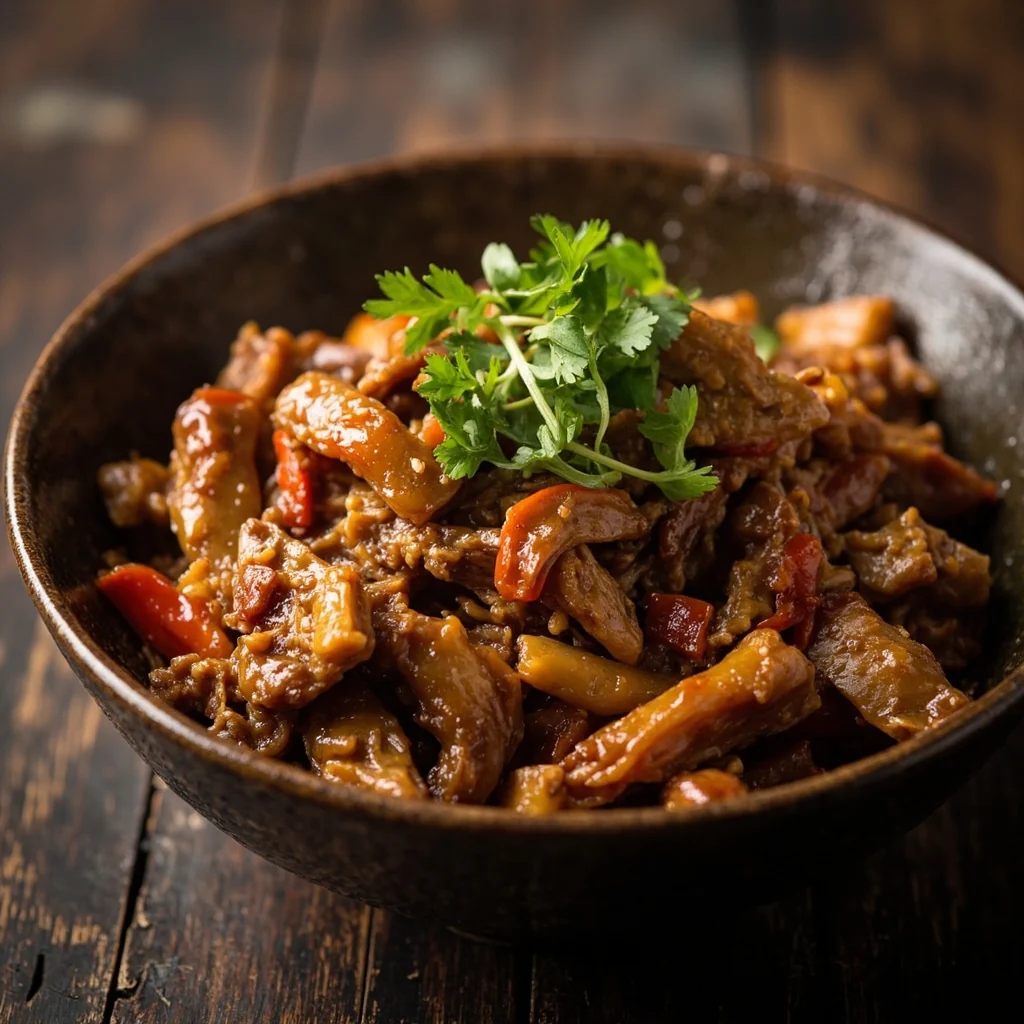 Quick Microwave Meat with Zesty Aromatic Sauce