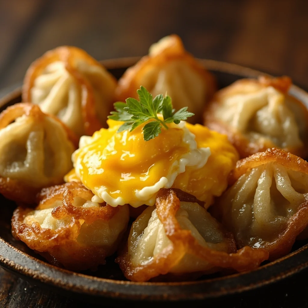 Golden Ingot Dumplings with Fluffy Eggs