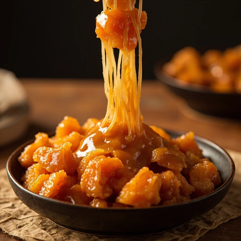 Candied Sweet Potato with Pulled Sugar