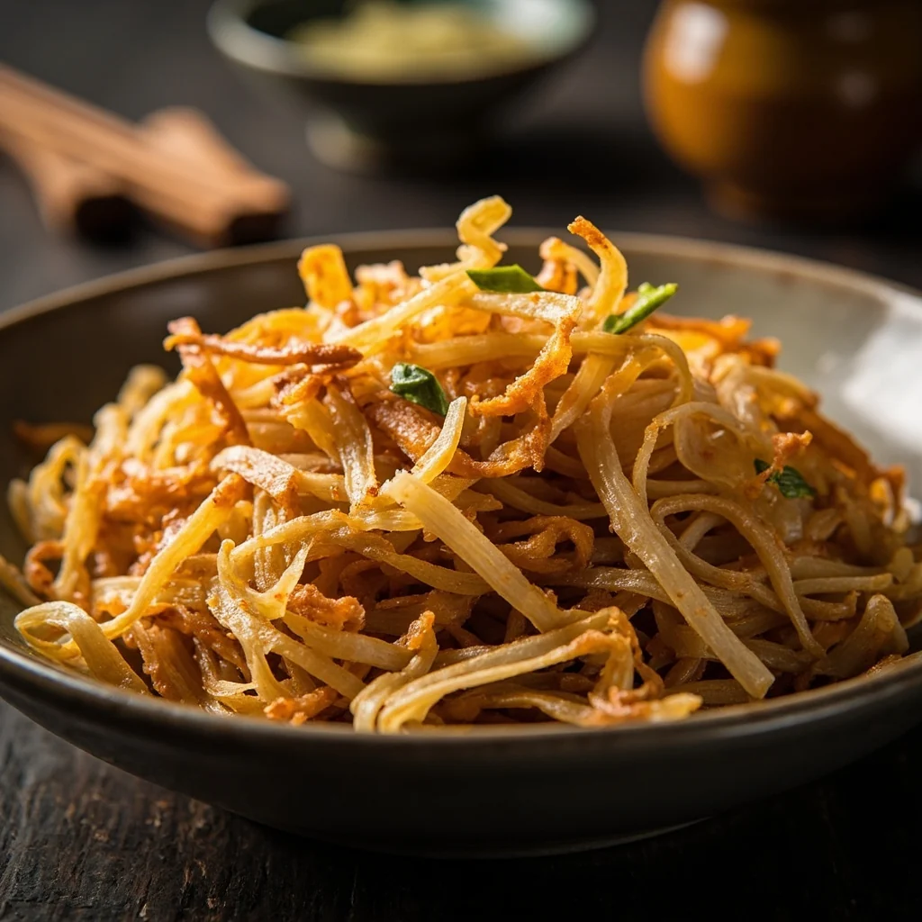 Luffa Squash Stir-Fry with Crispy Wheat Gluten